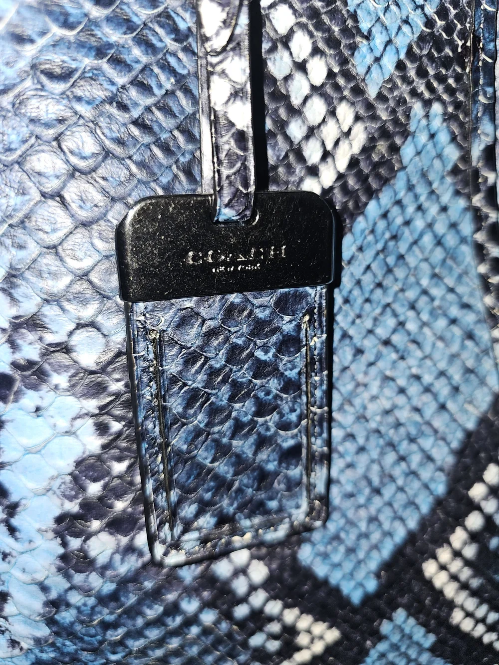 Coach Gramercy Authentic and RARE Blue Python Snakeskin Bag and Wallet